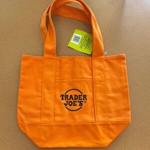 Trader Joe's Orange mini Tote Bag